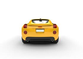 Yellow Car Tail View photo