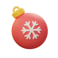 3D Christmas Ball. Christmas Festival Decorative Elements png