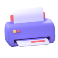 3D document printer icon. Office business element. png