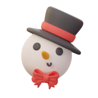 3d boneco de neve Natal decoração elemento png