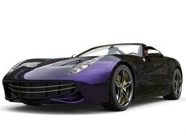 Awesome modern sports car with two tone metallic paint - purple and black photo