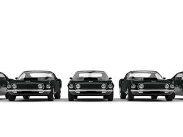 Classic black muscle cars photo