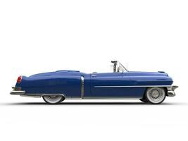 Cool blue retro vintage car - side view photo