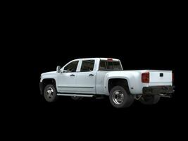 White pickup truck - rear view photo