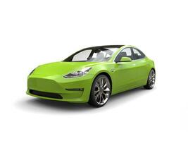 Mad green electric business car - beauty shot photo