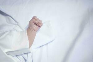 newborn baby boy hands photo