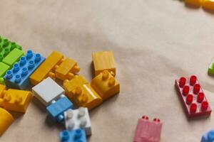 Plastic toy blocks photo