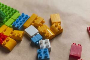 Plastic toy blocks photo