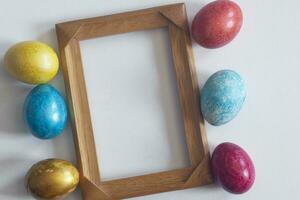 Easter eggs background photo