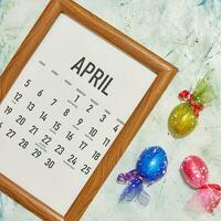 April 2020 monthly calendar photo