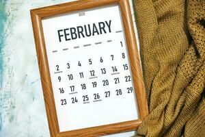 febrero 2020 mensual calendario foto