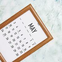 mayo 2020 mensual calendario foto