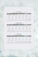 hijri 1441 calendario año. islámico calendario 2020 foto