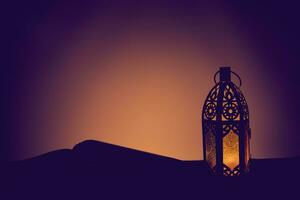 Arabic lantern and Holy Quran, Ramadan kareem background photo