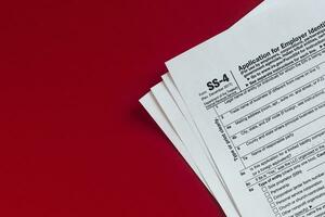 US Form SS-4, Application for Employer Identification Number photo