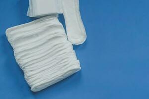 Menstrual concept. Menstrual pads for women. photo