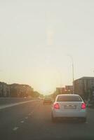 Traffic at sunset photo