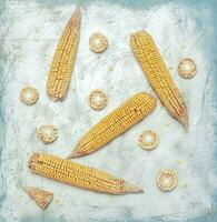 Corns on bright background photo