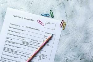 Schengen Visa Application Form photo