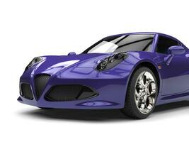 Electric violet modern sports car - cut shot photo