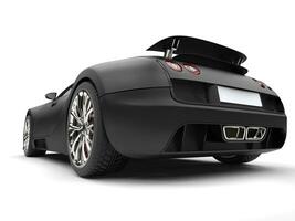 hermosa moderno mate negro concepto súper coche deportivo - cola ver foto