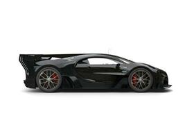 Powerful black super race car - side view - 3D Illustration photo