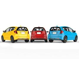 moderno eléctrico carros en primario colores - espalda ver foto