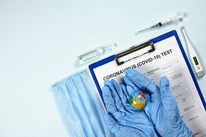 Coronavirus test form photo