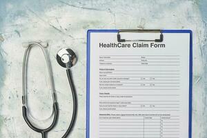 Health care cost or Health Insurance application form photo