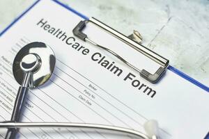 Health care cost or Health Insurance application form photo