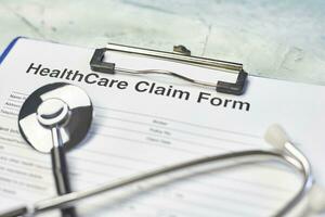 Health care cost or Health Insurance application form photo