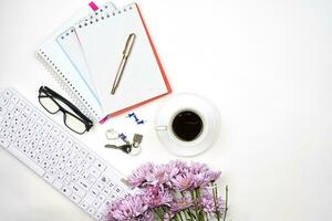 Bright workspace of a businesswoman photo