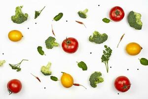 Fresh vegetables background photo