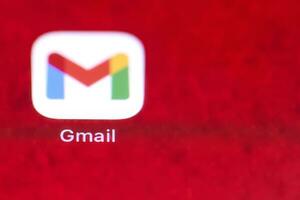 Google mail or gmail mobile application on smartphone screen photo
