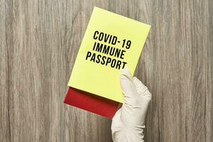 COVID-19 immune passport photo