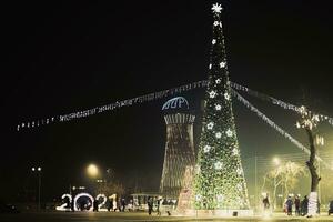 Celebrating Christmas in a small city photo