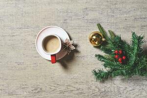 alegre Navidad antecedentes con Navidad decoraciones y galletas foto