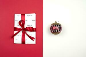 X-mas gift box on white photo