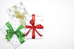 X-mas gift box on white photo