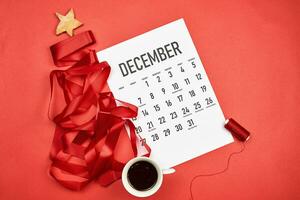 diciembre mensual calendario foto
