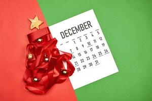 diciembre mensual calendario foto