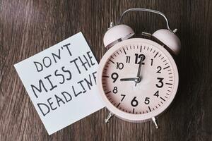 Dont miss the deadline photo