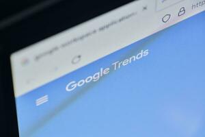Google Trends web page on computer monitor screen photo