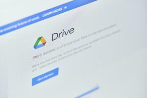Google Drive or gDrive web page on computer monitor photo