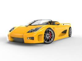 Awesome yellow sportscar - studio shot photo