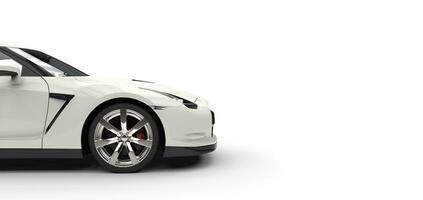 White Sports Car Side photo