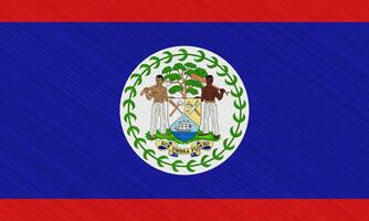 Flag and coat of arms of Belize on a textured background. Concept collage. photo