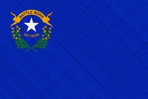 nosotros estado bandera de Nevada en un texturizado antecedentes. concepto collage. foto
