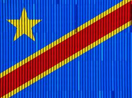 Flag of Democratic Republic of the Congo on a textured background. Concept collage. photo