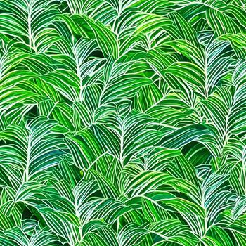 Background of green plantain leaves. Background texture pattern. The image was created using generative AI. photo